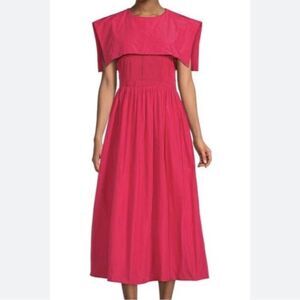 New Antonio Melani x Jennifer Sumko Rachel 4 Taffeta Capelet Barbie Pink Smock